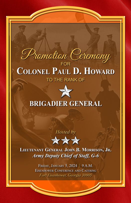 Congratulations BG Paul Howard